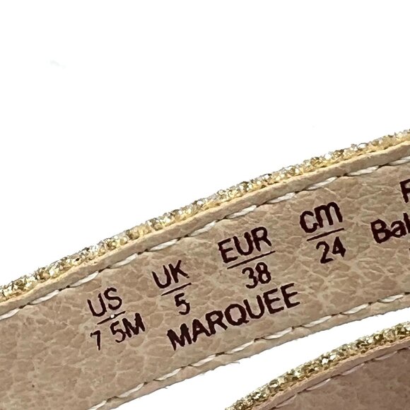 Lifestride Womens Size 7.5 Marquee Platino‎ Gold Dress Sandals Heels Shoes NEW - Picture 13 of 14